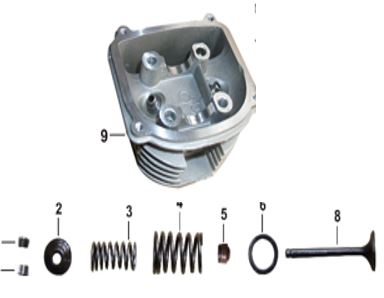 RS7 Silindir Kafası Komple (125 CC Sct) - Voltapar